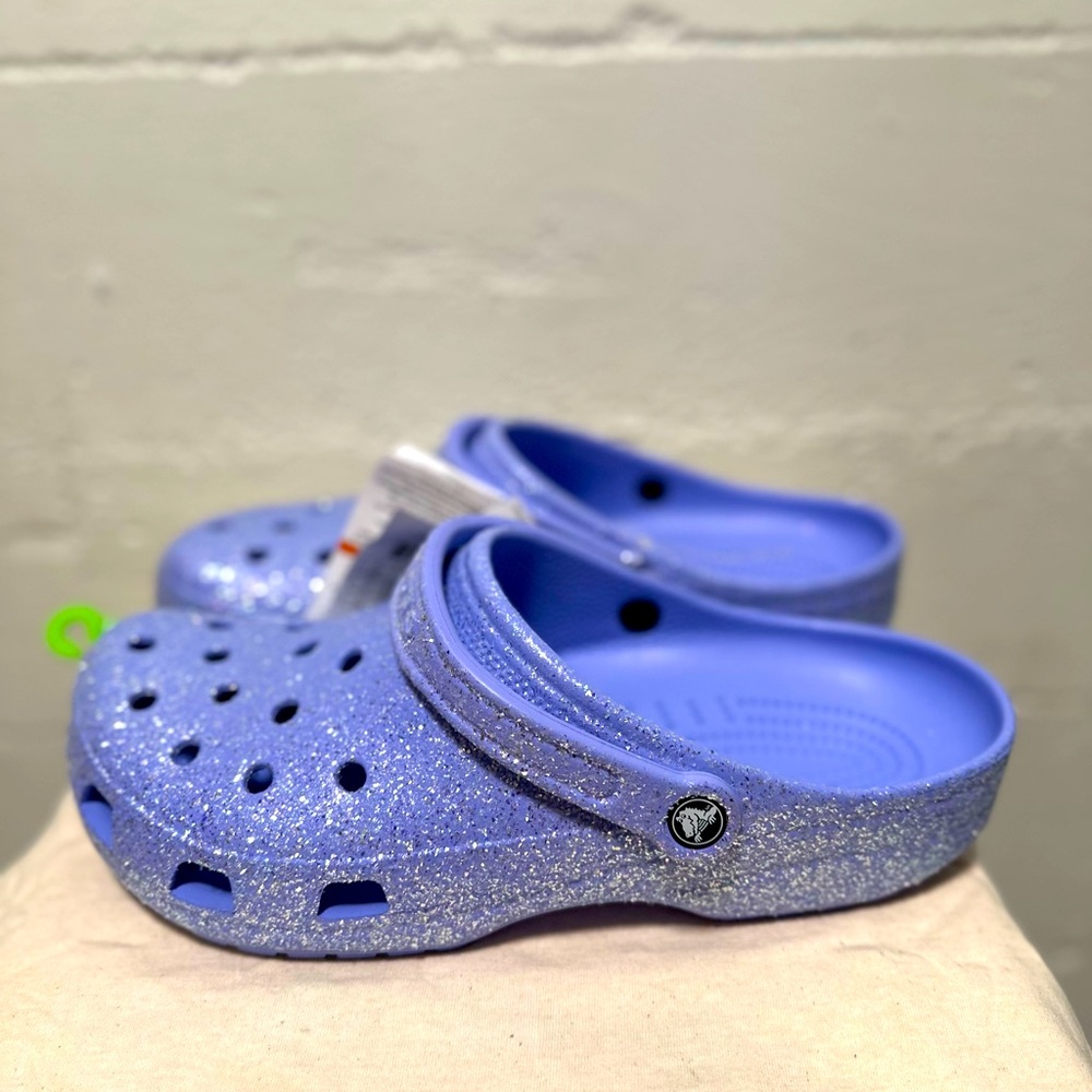 Blue Sparkly Crocs 
Men’s size 11